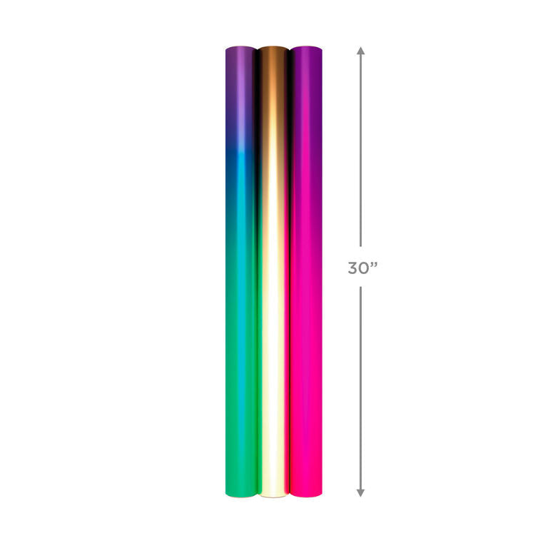 Hallmark Assorted Ombré Foil 3-Pack Wrapping Paper, 60 Sq. Ft Total