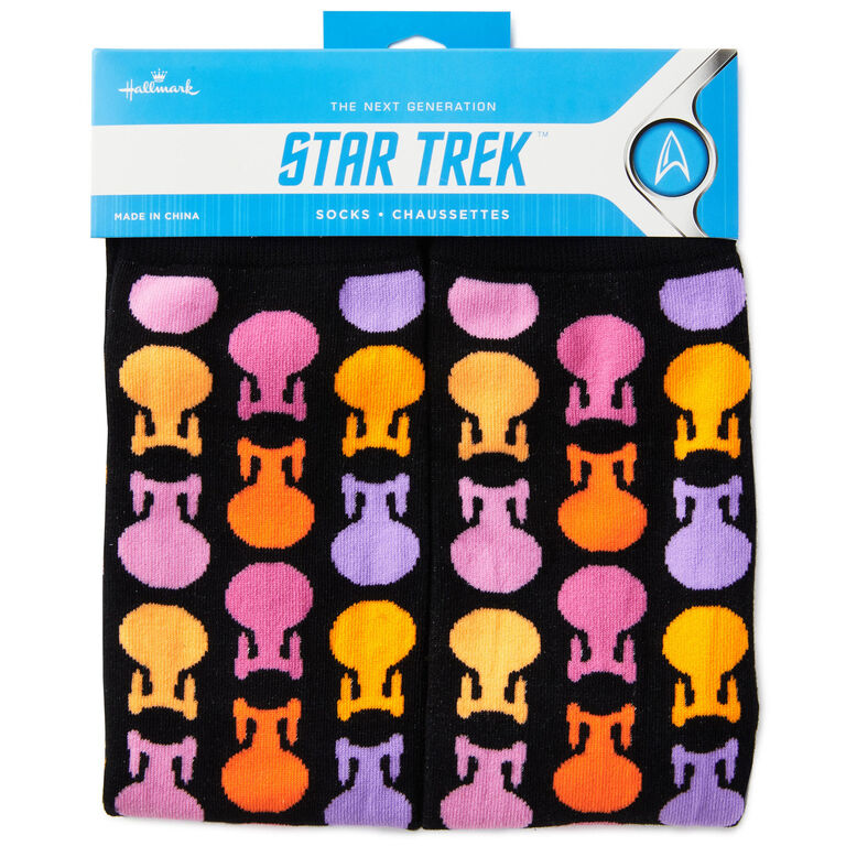Hallmark Star Trek: The Next Generation™ Colorful U.S.S. Enterprise Novelty Crew Socks