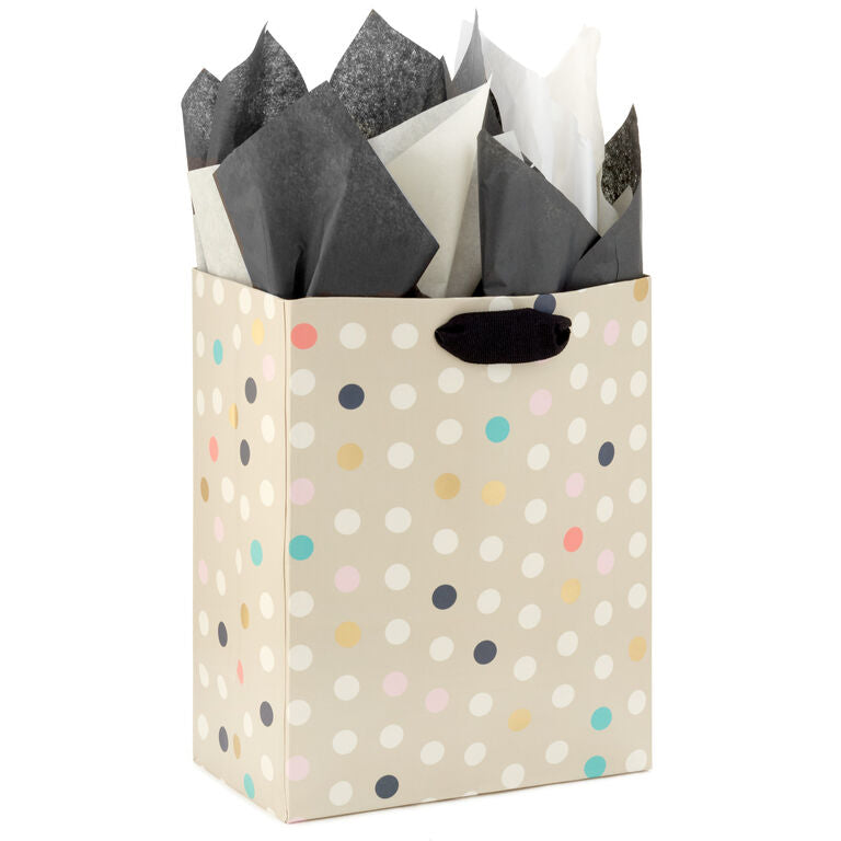 Hallmark Black/White/Cream 3-Pack Bulk Tissue Paper, 120 Sheets