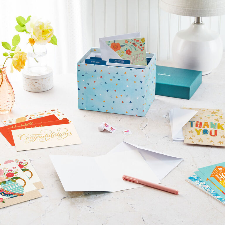Hallmark Cheerful Celebrations Boxed All-Occasion Cards Assortment, Pack Of 100