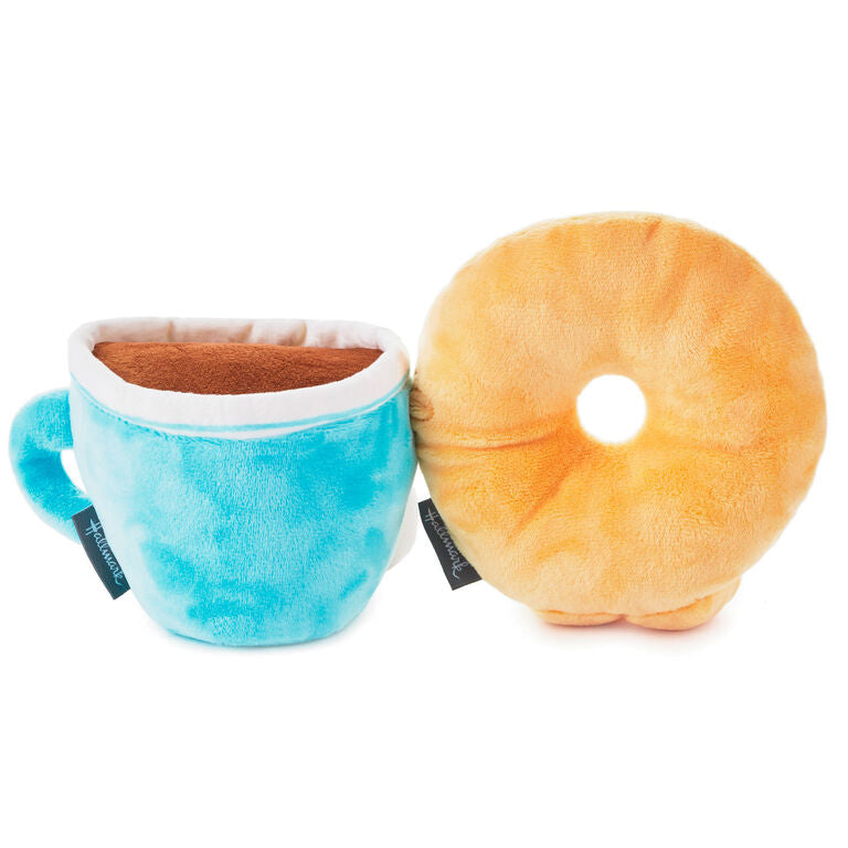 Hallmark Better Together Donut And Coffee Magnetic Plush, 5"