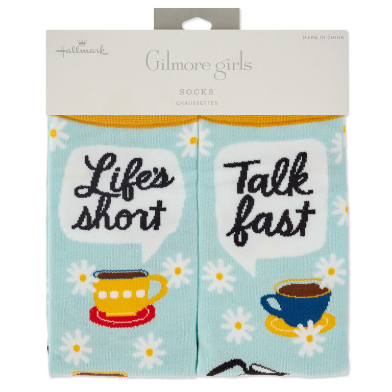 Hallmark Gilmore Girls Life's Short, Talk Fast Crew Socks