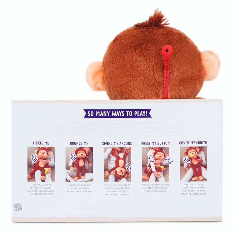 Hallmark Goin' Bananas Monkey Singing Stuffed Animal, 12"