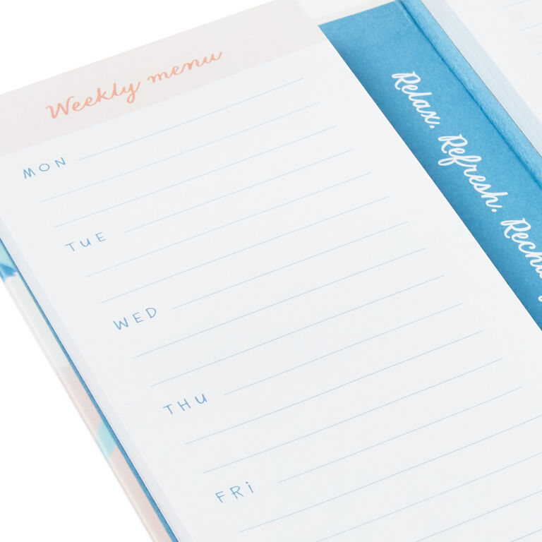 Hallmark Weekly Menu And Grocery List Memo Pad Set In Folio