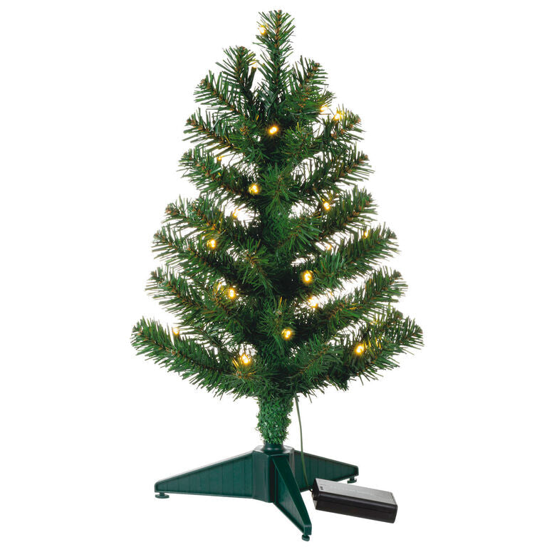 Hallmark Miniature Evergreen Pre-Lit Christmas Tree, 18.75"