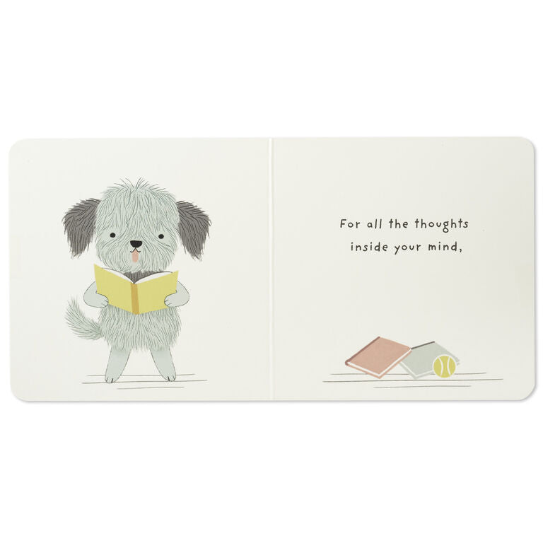 Hallmark MopTops Shaggy Dog Stuffed Animal With You Make Me Proud Board Book