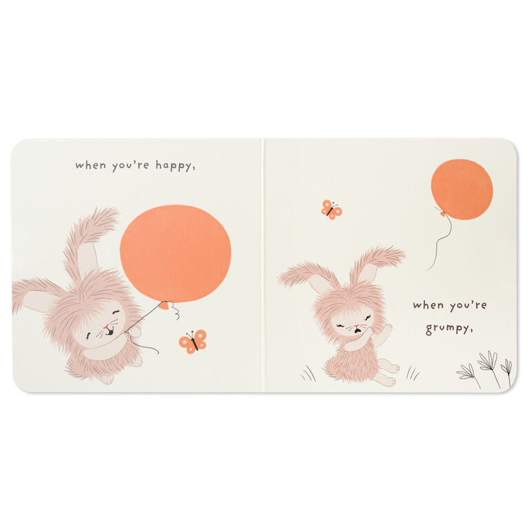Hallmark MopTops Angora Bunny Stuffed Animal With You Are Loved Board Book
