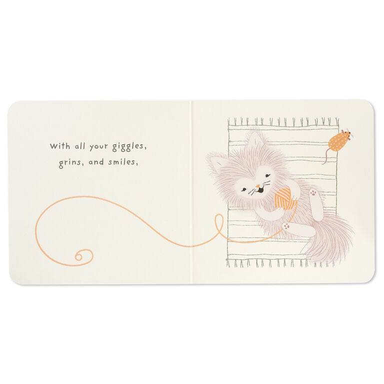 Hallmark MopTops Furry Cat Stuffed Animal With You Are So Fun Board Book