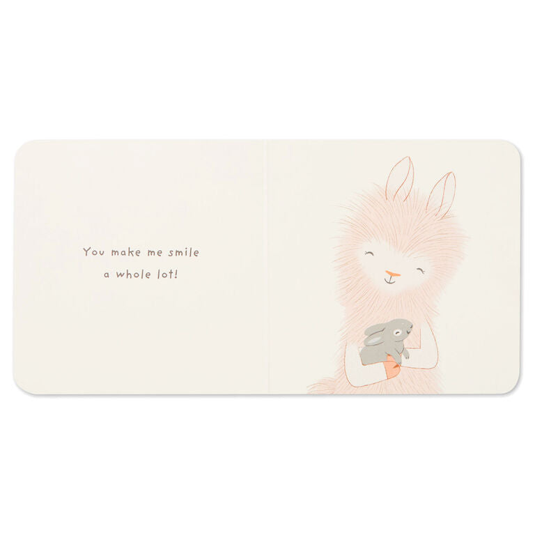Hallmark MopTops Llama Stuffed Animal With You Make Me Smile Board Book