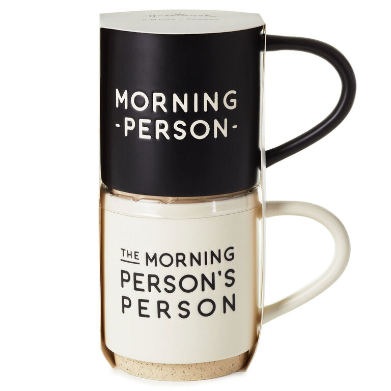 Hallmark Morning Person Stacking Mugs, Set Of 2
