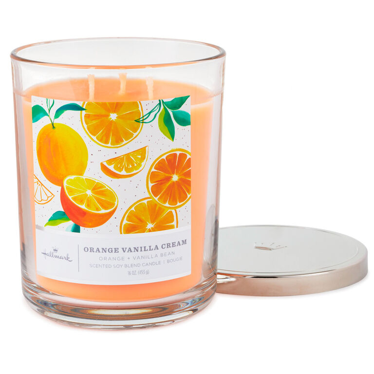 Hallmark Orange Vanilla Cream 3-Wick Jar Candle, 16 Oz.