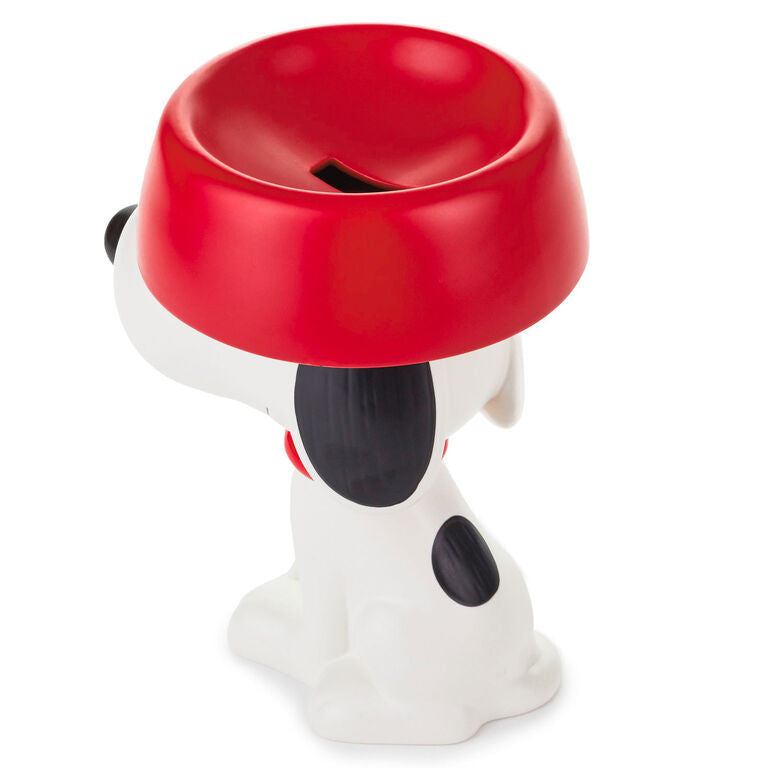 Hallmark Peanuts® Snoopy With Dog Dish Ceramic Coin Bank