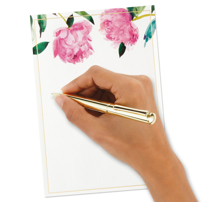 Hallmark Pink Peonies Stationery Set, Box Of 20