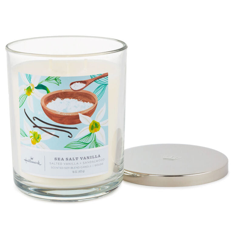 Hallmark Sea Salt Vanilla 3-Wick Jar Candle, 16 Oz.