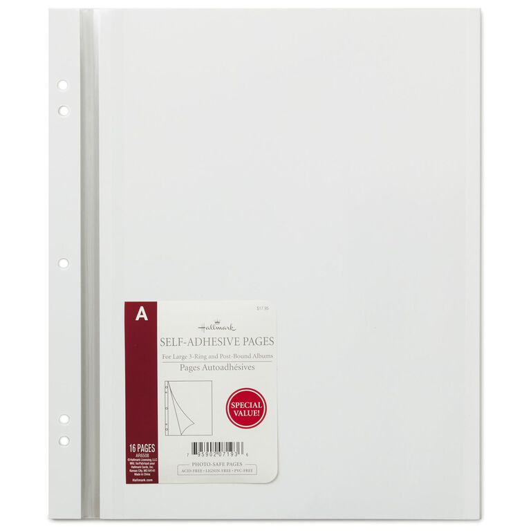 Hallmark Self-Adhesive Photo Refill Pages, Pack Of 16
