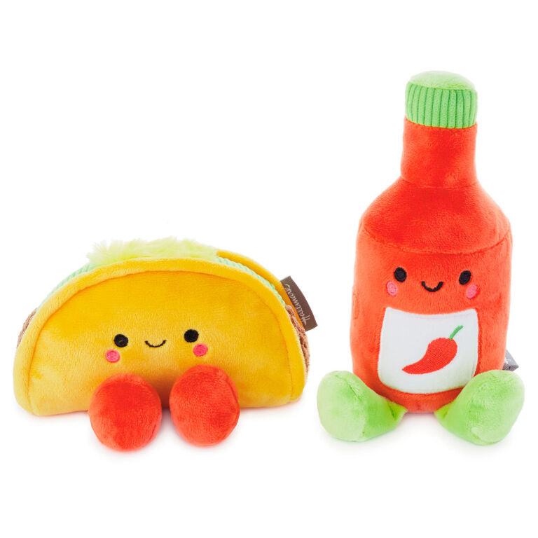 Hallmark Better Together Taco And Hot Sauce Magnetic Plush, 5"