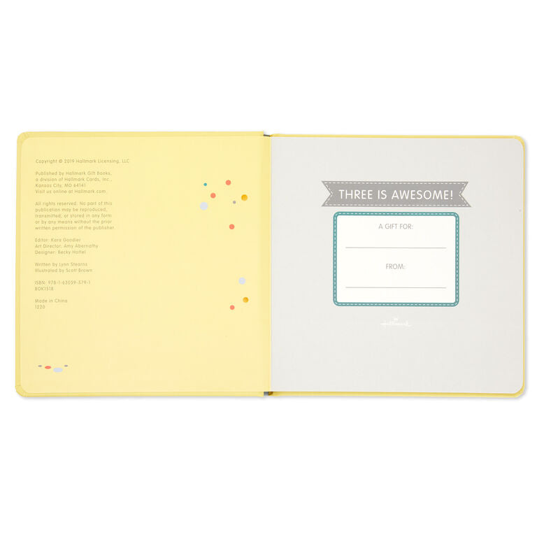 Hallmark Three Is Awesome! Birthday Book