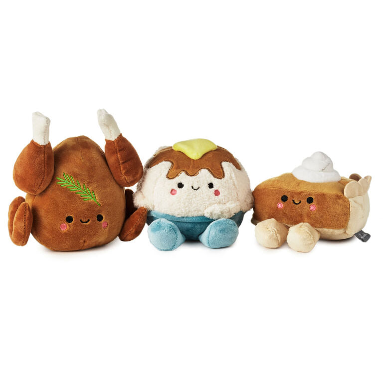 Hallmark Better Together Holiday Feast Magnetic Plush, Set Of 3
