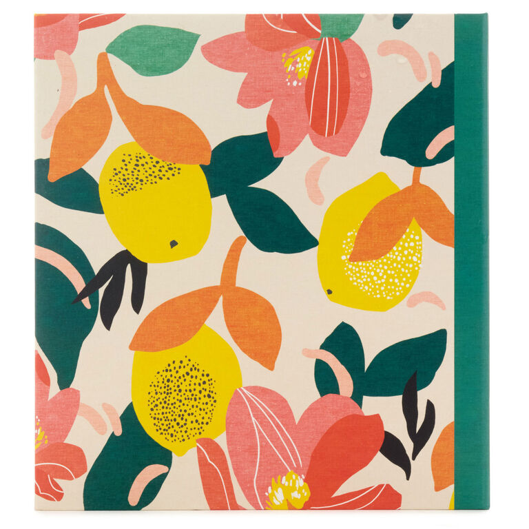 Hallmark Bright Citrus Customizable Recipe Organizer Book