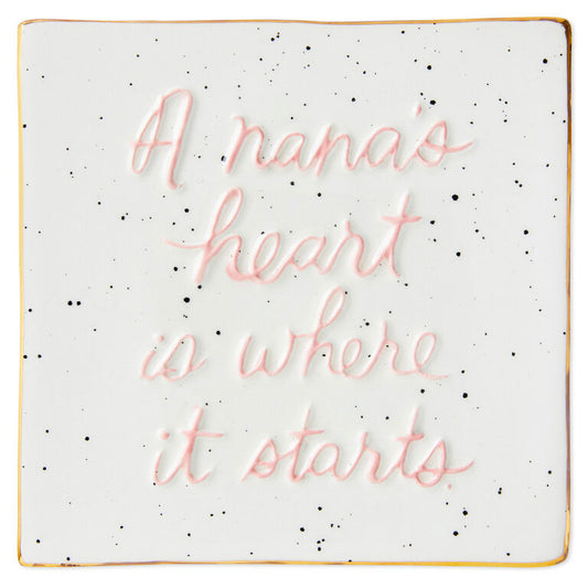 Hallmark A Nana's Heart Ceramic Tile Quote Sign, 6x6