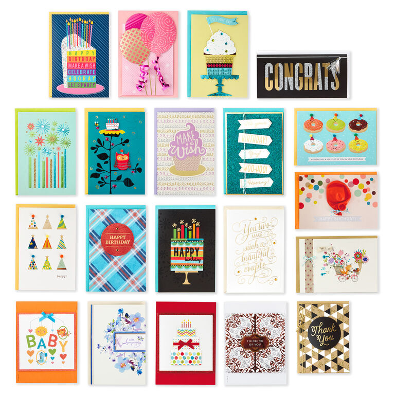 Hallmark All Occasion Card Assortment In Decorative Box, Set Of 20