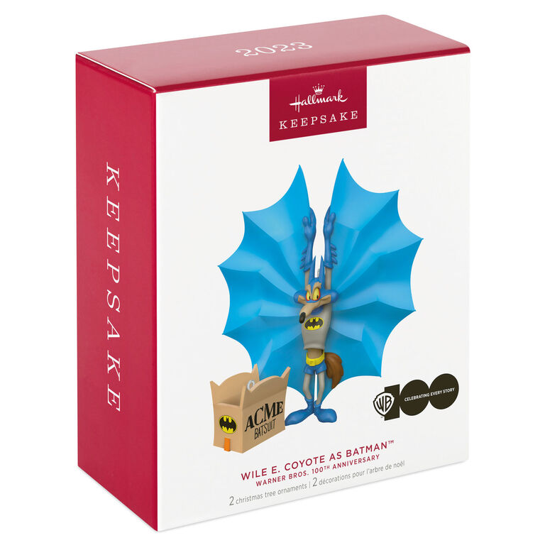 Hallmark Looney Tunes™ Wile E. Coyote™ As Batman™ Ornaments, Set Of 2