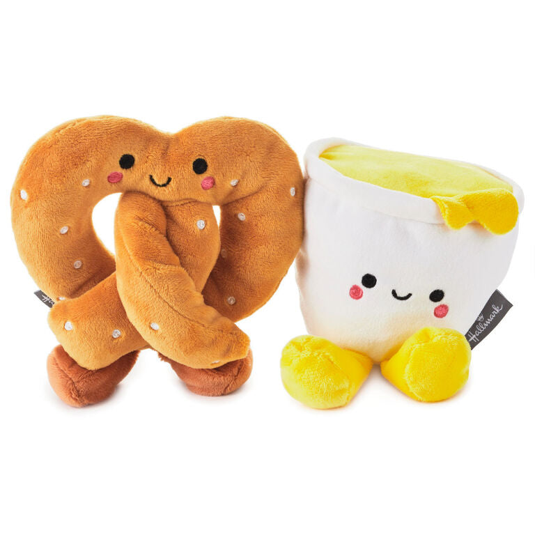 Hallmark Better Together Pretzel And Cheese Dip Magnetic Plush, 5"