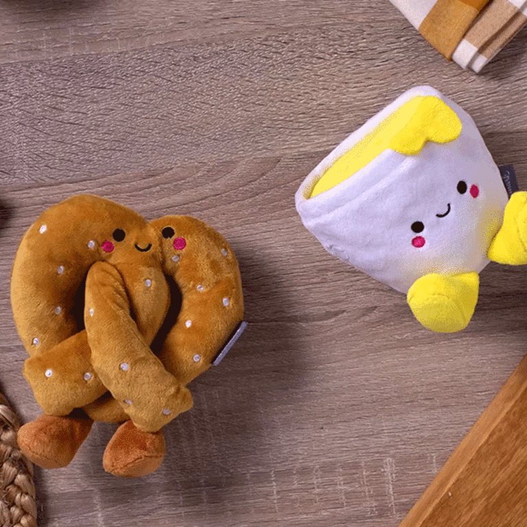 Hallmark Better Together Pretzel And Cheese Dip Magnetic Plush, 5"