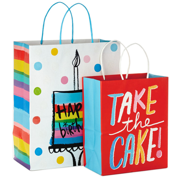 Hallmark Birthday Cheer 8-Pack Assorted Gift Bags