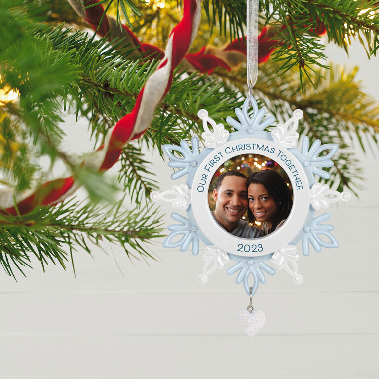 Hallmark Our First Christmas Together Snowflake 2023 Photo Frame Ornament