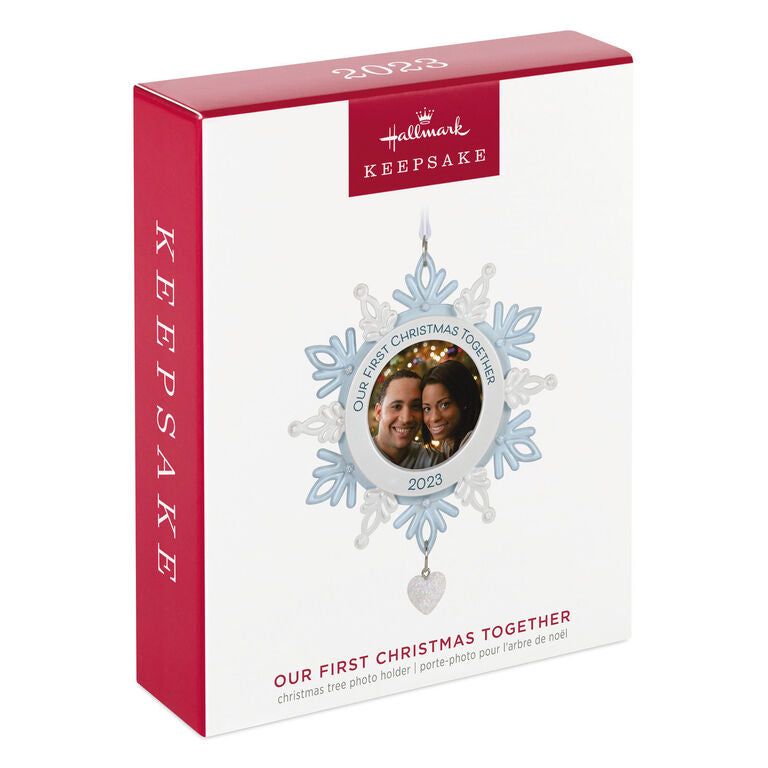 Hallmark Our First Christmas Together Snowflake 2023 Photo Frame Ornament