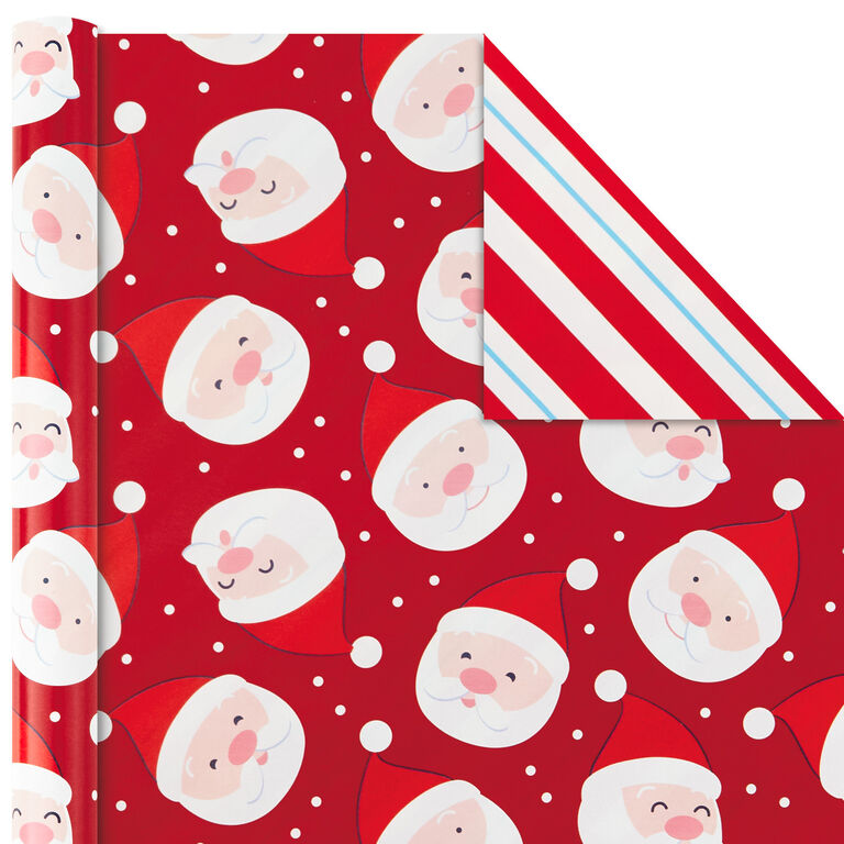 Hallmark Bright Joy 3-Pack Kids Reversible Christmas Wrapping Paper Assortment, 120 Sq. Ft.