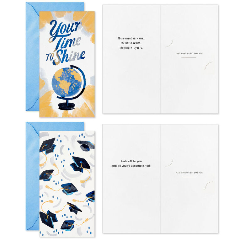 Hallmark Festive Grad Wishes Graduation Cards Assortment, Pack Of 36