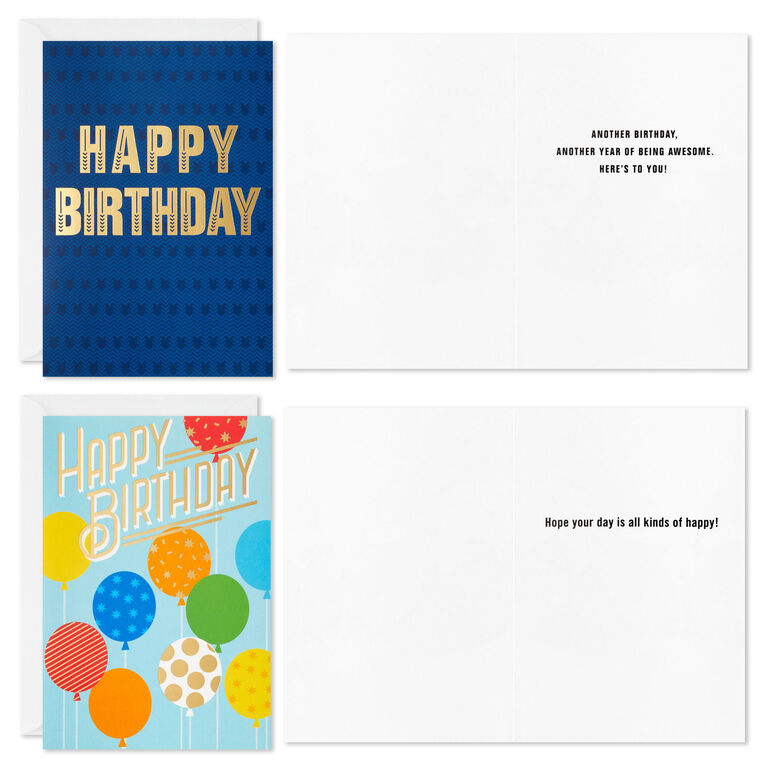 Hallmark Colorful Classic Boxed All-Occasion Cards Assortment, Pack Of 12
