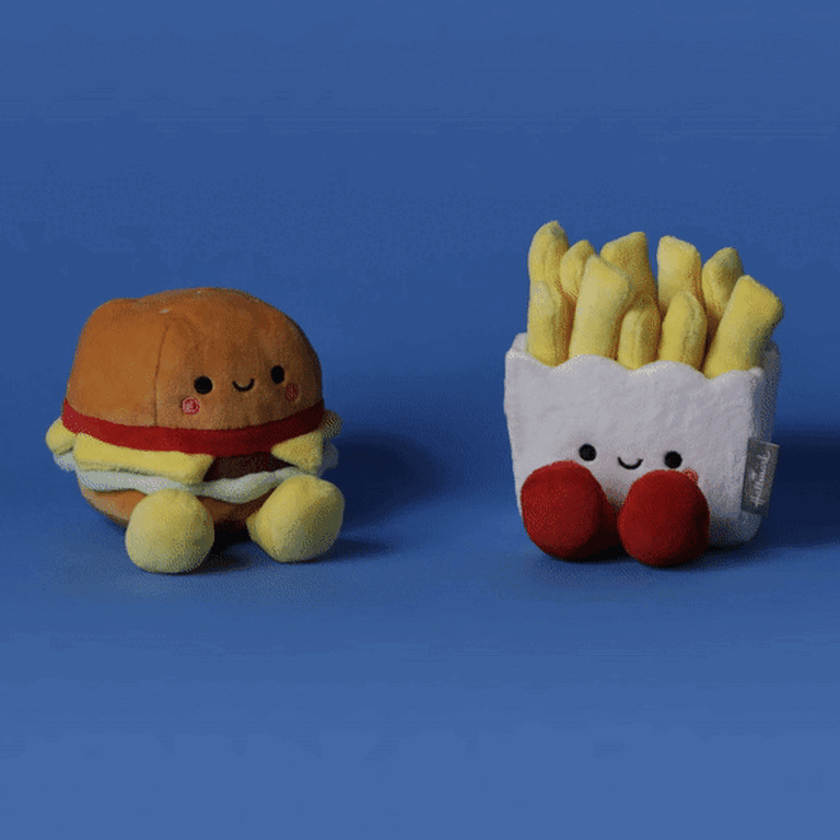 Hallmark Better Together Burger And Fries Magnetic Plush, 5"