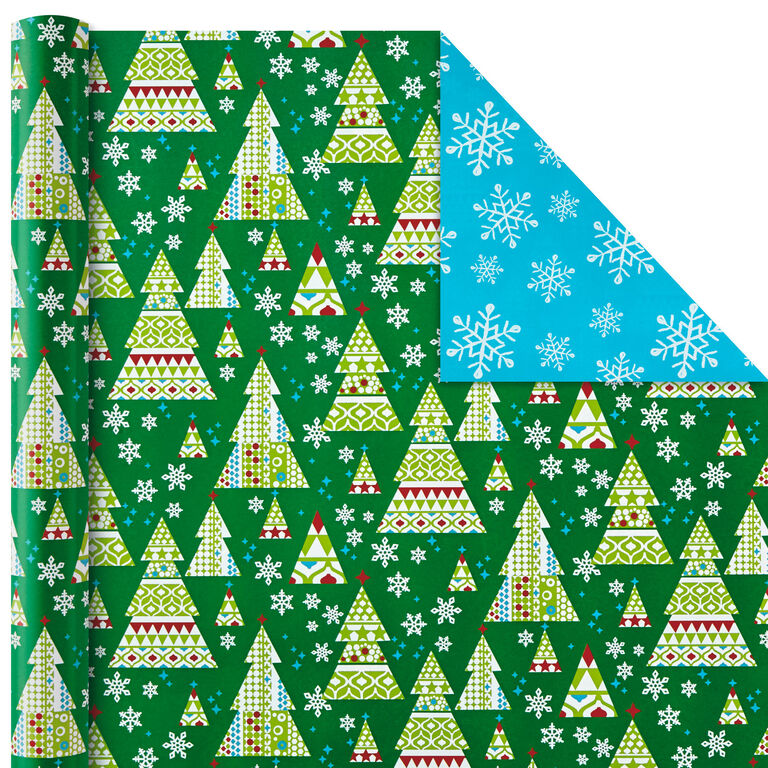 Hallmark Christmas Cheer 4-Pack Reversible Wrapping Paper Assortment, 150 Sq. Ft.