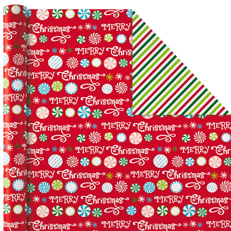 Hallmark Christmas Cheer 4-Pack Reversible Wrapping Paper Assortment, 150 Sq. Ft.