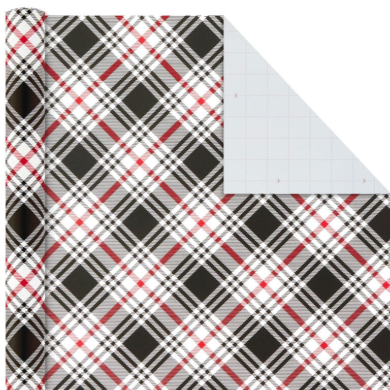Hallmark Classic Plaids 4-Pack Wrapping Paper Assortment, 120 Sq. Ft.
