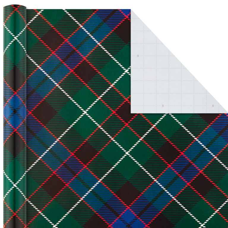 Hallmark Classic Plaids 4-Pack Wrapping Paper Assortment, 120 Sq. Ft.