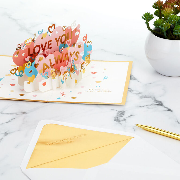Hallmark Love You Always 3D Pop-Up Love Card