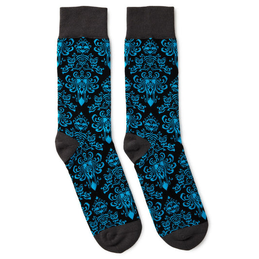 Hallmark Disney The Haunted Mansion Wallpaper Crew Socks