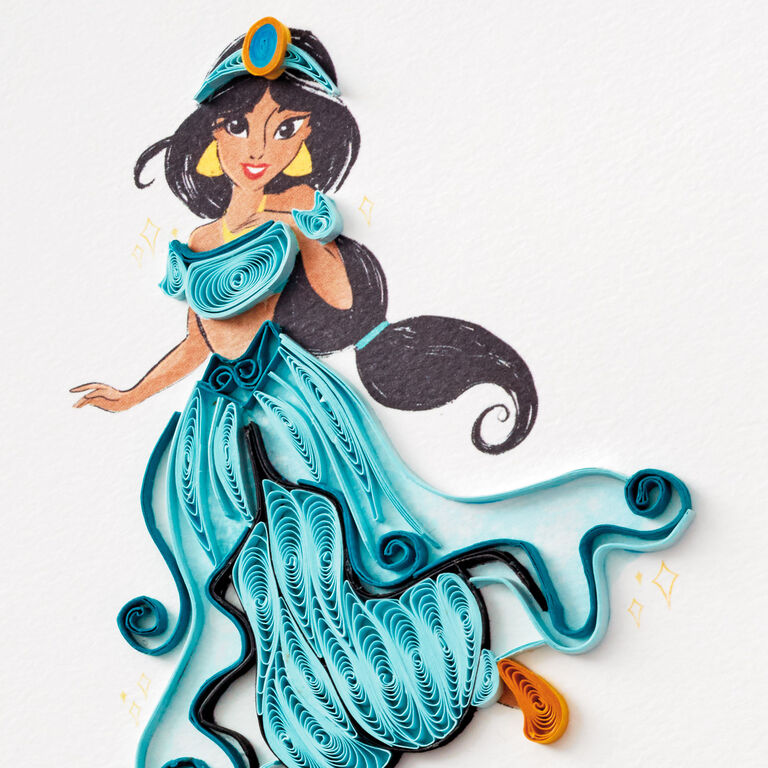 Hallmark Disney Princess Jasmine Magical Day Quilled Paper Handmade Card