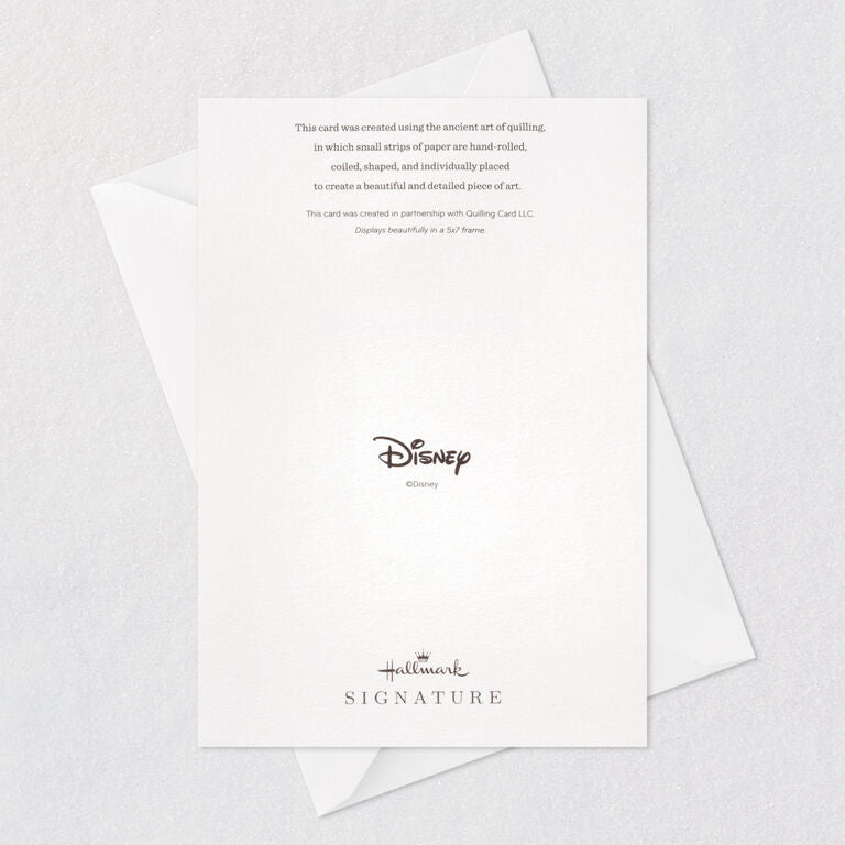 Hallmark Disney Princess Jasmine Magical Day Quilled Paper Handmade Card