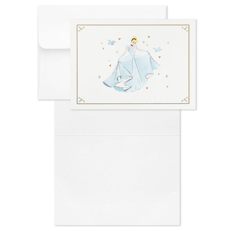 Hallmark Disney Princess Assorted Boxed Blank Note Cards Multipack, Pack Of 24