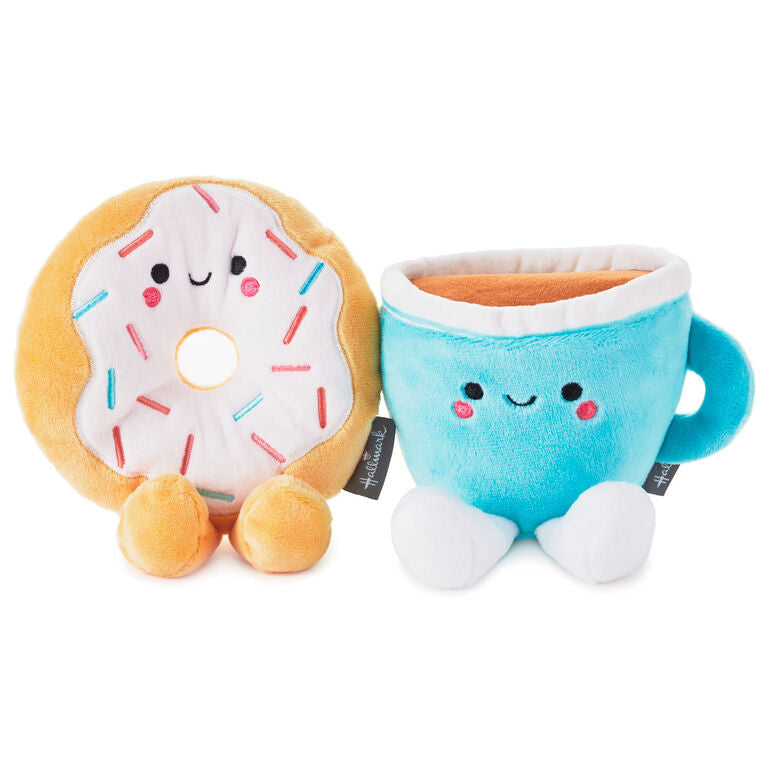 Hallmark Better Together Donut And Coffee Magnetic Plush, 5"