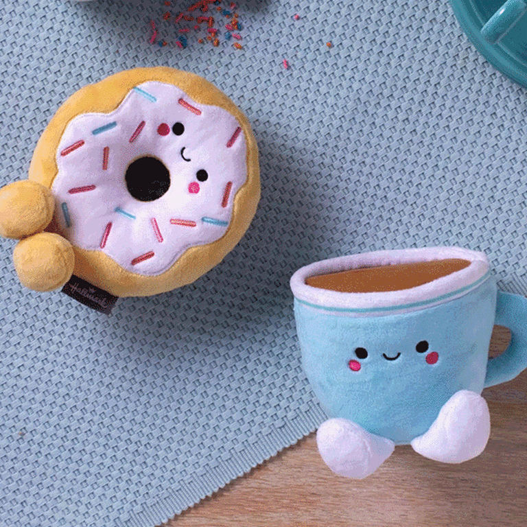 Hallmark Better Together Donut And Coffee Magnetic Plush, 5"