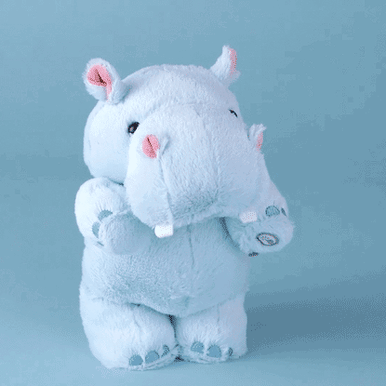 Hallmark Hug 'n' Sing Tootin' Hippo Singing Stuffed Animal With Motion, 10"