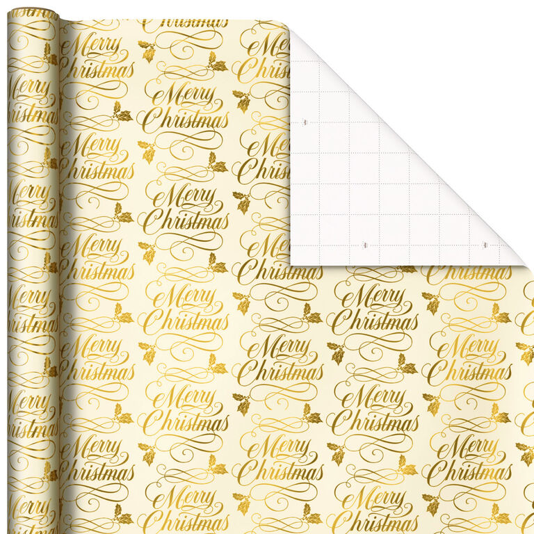 Hallmark Traditional 3-Pack Foil Christmas Wrapping Paper Assortment, 60 Sq. Ft.