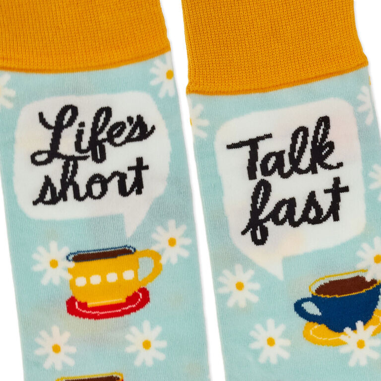 Hallmark Gilmore Girls Life's Short, Talk Fast Crew Socks
