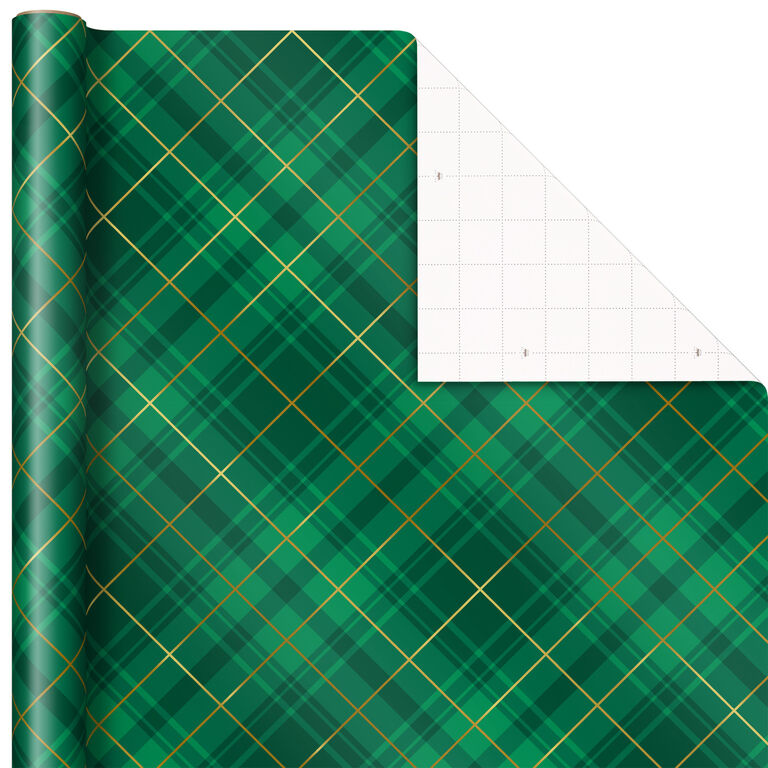 Hallmark Gold And Green 3-Pack Christmas Wrapping Paper Assortment, 120 Sq. Ft.